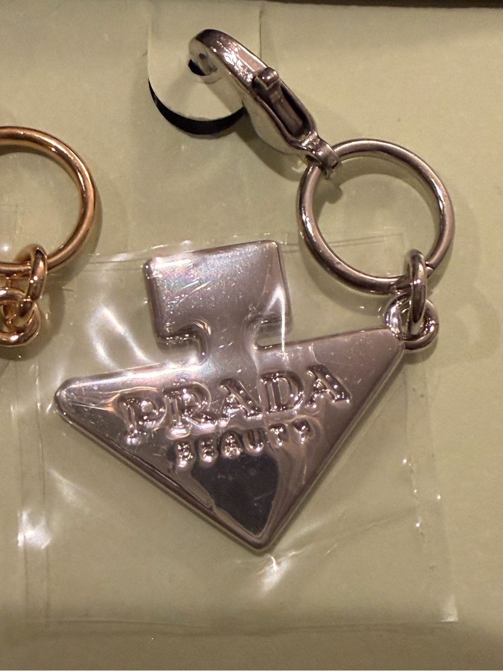 PRADA Beauty 🏆 Gold and Silver 🪙 Triangle Charm Set of 3️⃣!!! - Picture 4 of 6